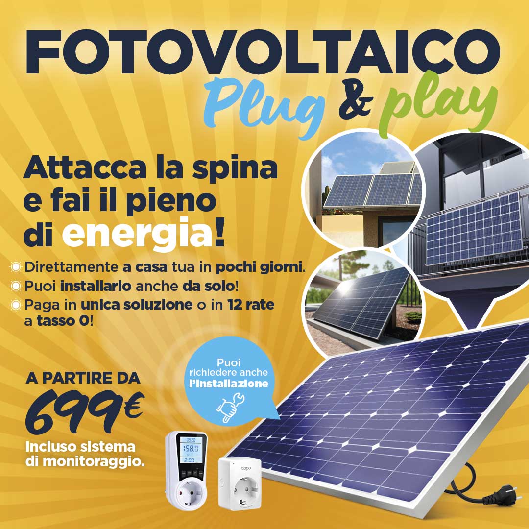 Offerta fotovoltaico Plug & Play Sinergas